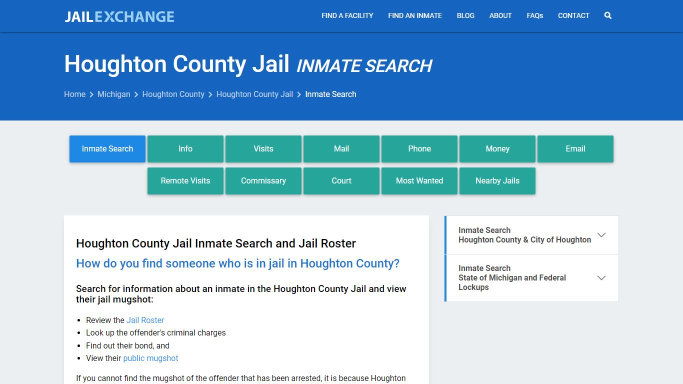 Inmate Search: Roster & Mugshots - Houghton County Jail, MI